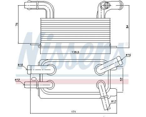 Oil Cooler, automatic transmission 90642 Nissens, Image 2