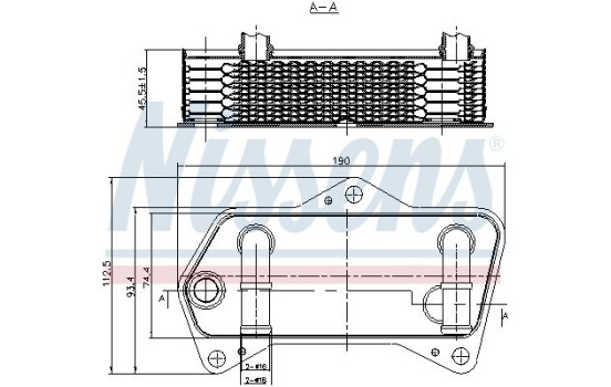 Oil Cooler, automatic transmission 90653 Nissens, Image 2