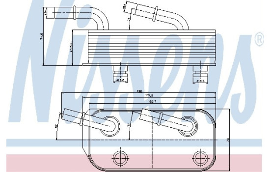 Oil Cooler, automatic transmission 90658 Nissens