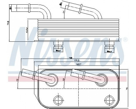 Oil Cooler, automatic transmission 90658 Nissens, Image 2