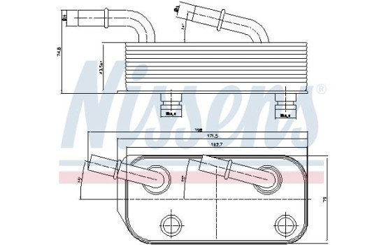 Oil Cooler, automatic transmission 90658 Nissens, Image 2