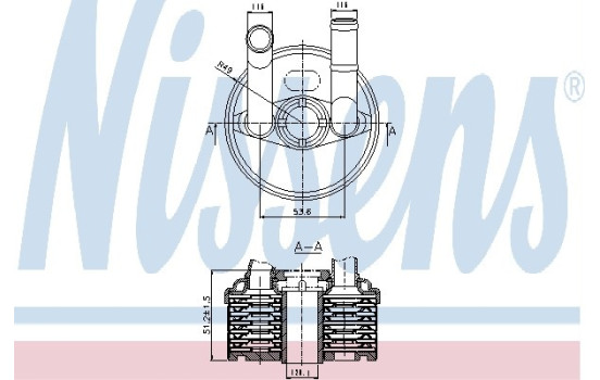 Oil Cooler, automatic transmission 90666 Nissens