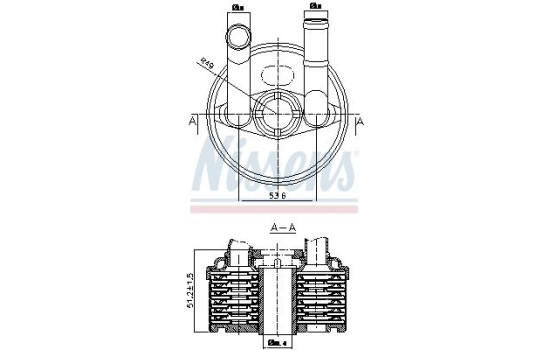 Oil Cooler, automatic transmission 90666 Nissens, Image 2