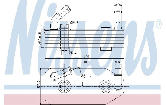 Oil Cooler, automatic transmission 90667 Nissens