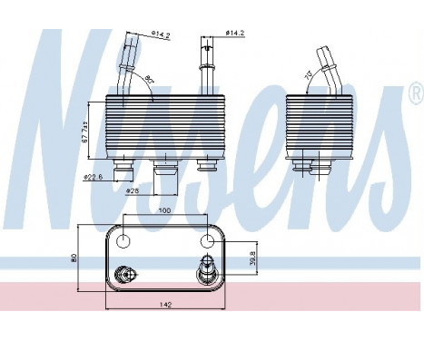 Oil Cooler, automatic transmission 90678 Nissens