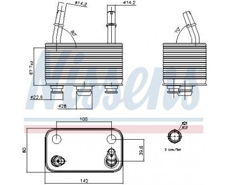 Oil Cooler, automatic transmission 90678 Nissens, Image 2