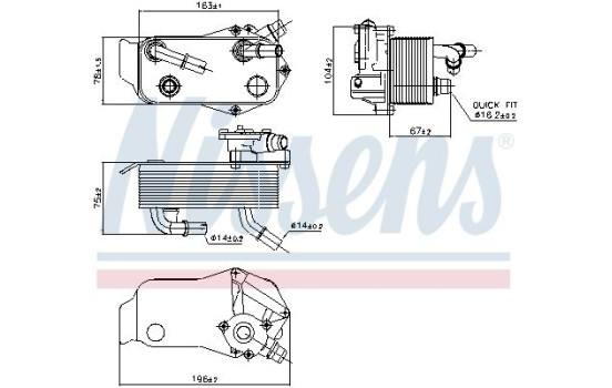 Oil Cooler, automatic transmission 90736 Nissens