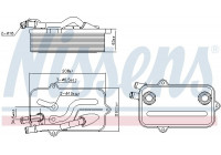 Oil Cooler, automatic transmission 90782 Nissens