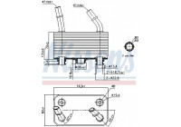 Oil Cooler, automatic transmission 90787 Nissens