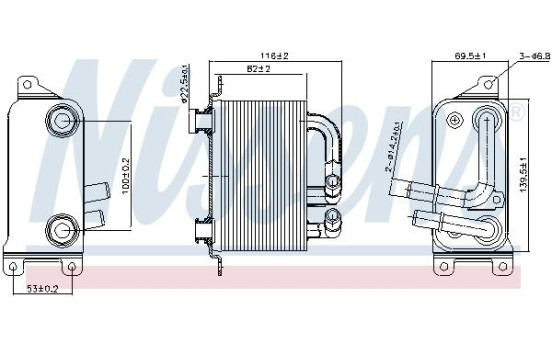 Oil Cooler, automatic transmission 90833 Nissens