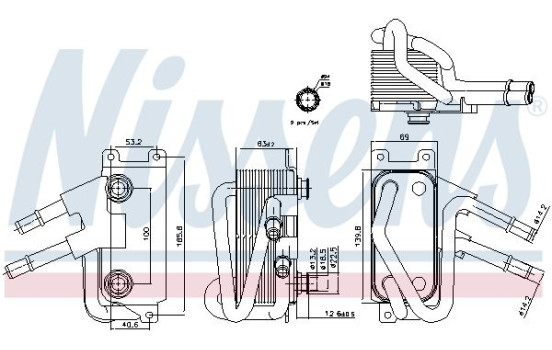 Oil Cooler, automatic transmission 90834 Nissens
