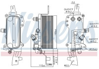 Oil Cooler, automatic transmission 90838 Nissens