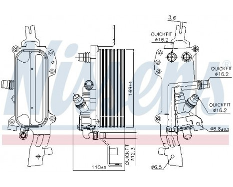 Oil Cooler, automatic transmission 90838 Nissens