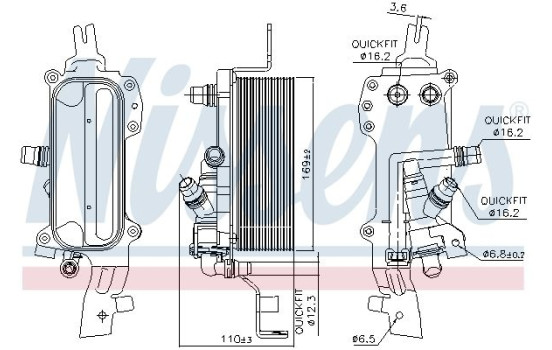 Oil Cooler, automatic transmission 90838 Nissens