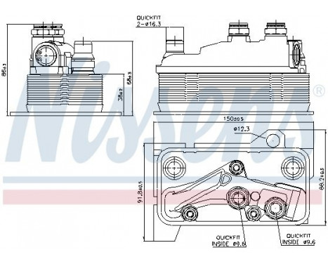 Oil Cooler, automatic transmission 90859 Nissens, Image 5