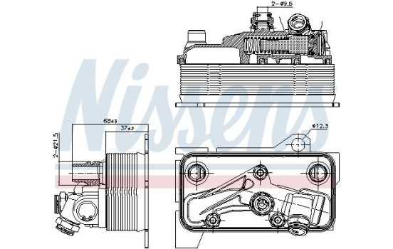 Oil Cooler, automatic transmission 90870 Nissens