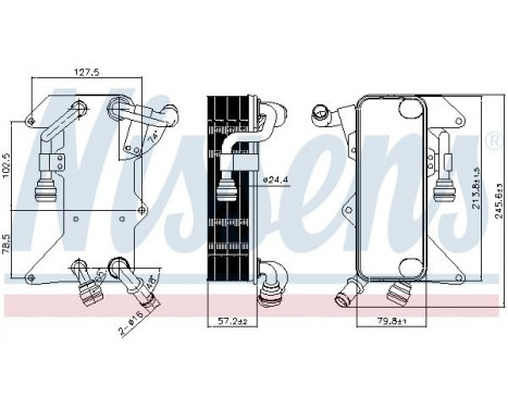 Oil Cooler, automatic transmission 90894 Nissens