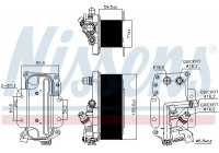 Oil Cooler, automatic transmission 90936 Nissens