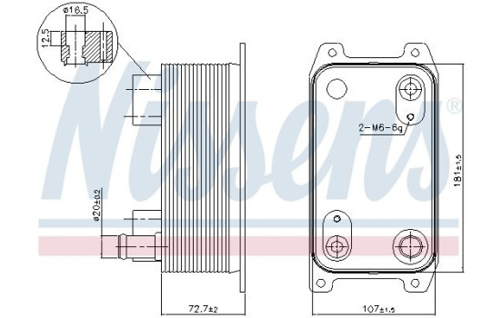 Oil Cooler, automatic transmission 90941 Nissens