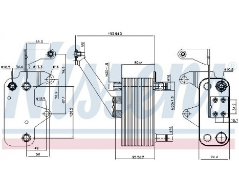 Oil Cooler, automatic transmission 90952 Nissens