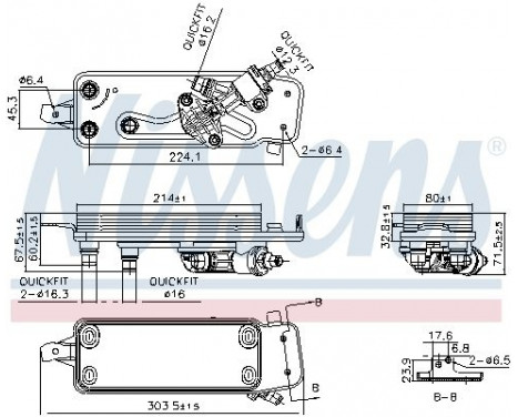 Oil Cooler, automatic transmission 90988 Nissens, Image 7
