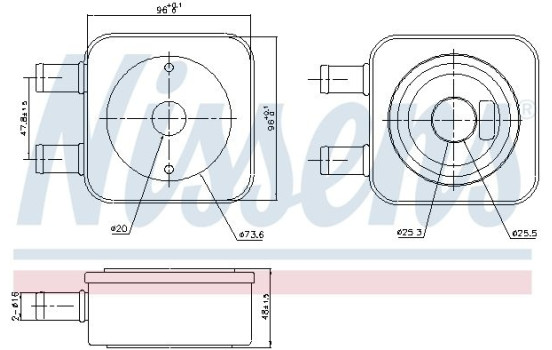 Oil Cooler, automatic transmission 91107 Nissens, Image 5