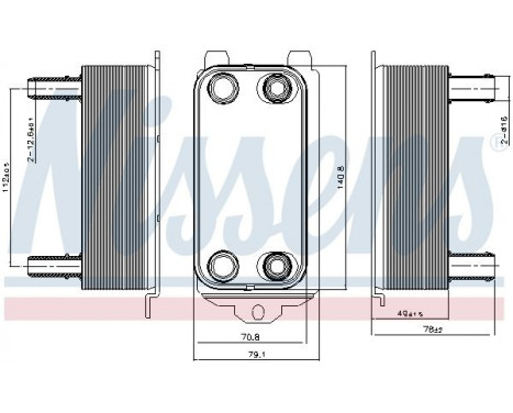 Oil Cooler, automatic transmission 91116 Nissens