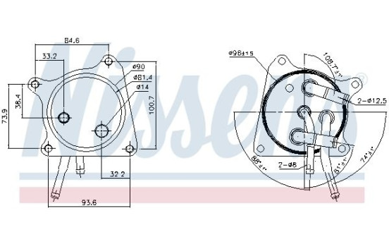 Oil Cooler, automatic transmission 91119 Nissens