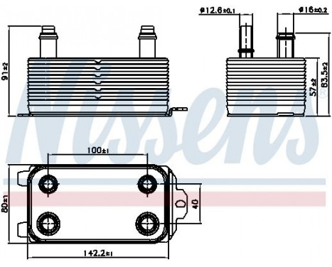 Oil Cooler, automatic transmission 91162 Nissens