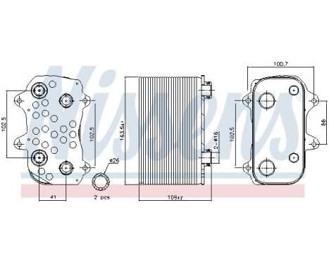 Oil Cooler, automatic transmission 91164 Nissens