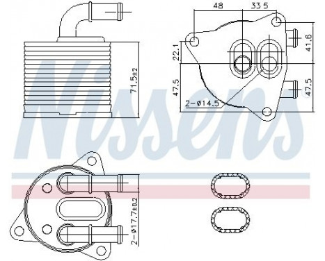 Oil Cooler, automatic transmission 91286 Nissens, Image 6