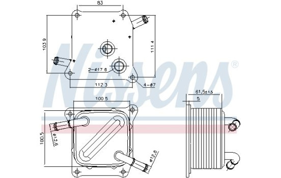 Oil cooler, automatic transmission 91289 Nissens, Image 5