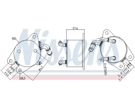 Oil Cooler, automatic transmission 91291 Nissens, Image 6