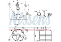 Oil cooler, automatic transmission 91398 Nissens