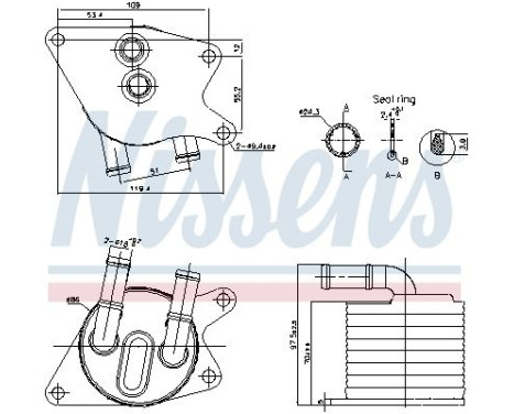 Oil cooler, automatic transmission 91398 Nissens