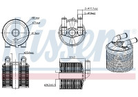 Oil cooler, automatic transmission 91506 Nissens