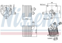 Oil cooler, automatic transmission 91512 Nissens