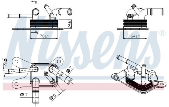 Oil cooler, automatic transmission 91529 Nissens