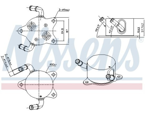 Oil cooler, automatic transmission 91544 Nissens, Image 5