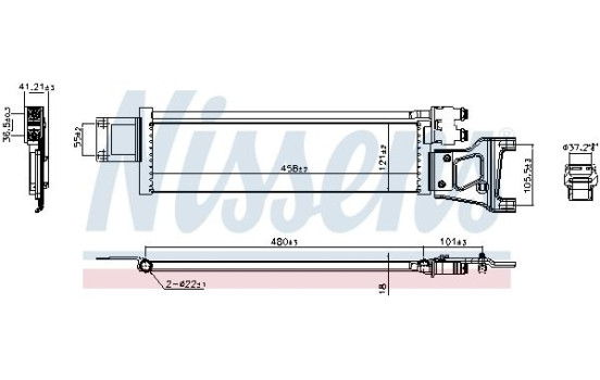 Oil cooler, automatic transmission 91568 Nissens, Image 6