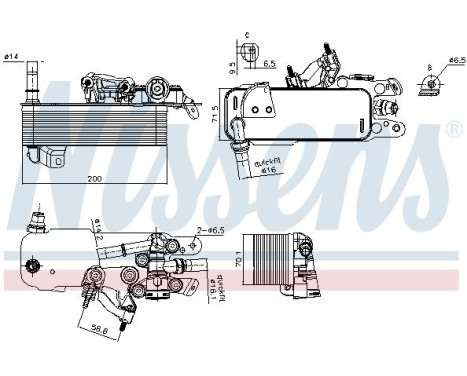 Oil cooler, automatic transmission 91574 Nissens, Image 5