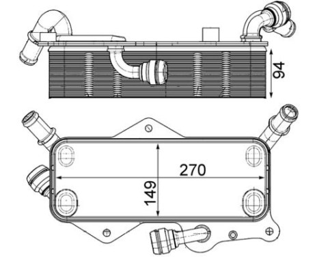 Oil Cooler, automatic transmission BEHR *** PREMIUM LINE ***