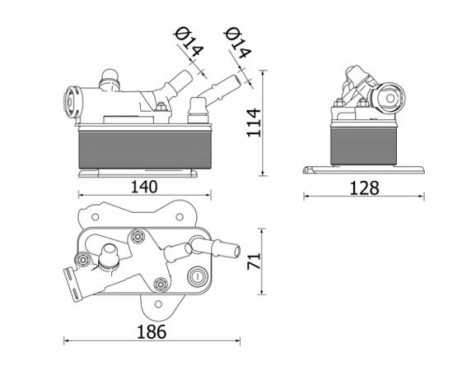 Oil Cooler, automatic transmission BEHR *** PREMIUM LINE ***