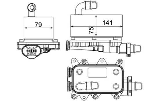 Oil cooler, automatic transmission, Image 2