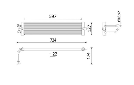 Oil cooler, automatic transmission