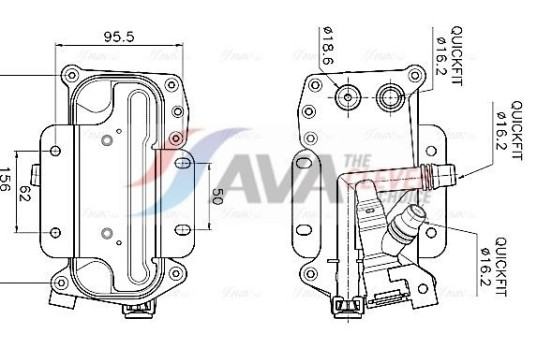 Oil cooler, automatic transmission