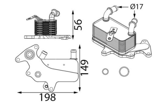 Oil cooler, automatic transmission