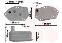 Oil Cooler, engine oil 02013701 International Radiators