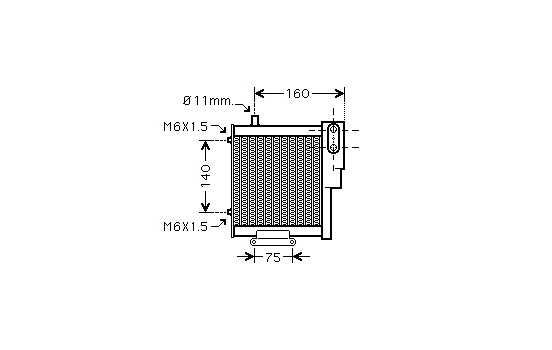 Oil Cooler, engine oil 03003265 Van Wezel