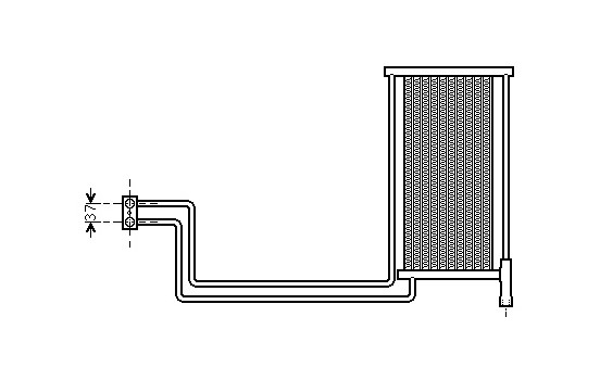 Oil Cooler, engine oil 06003368 International Radiators